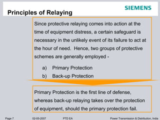 Example For Complementary Protection Electrical Protection rules and principles.ppt