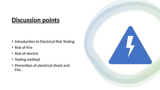 Electrical Testing Powerpoint Image Electrical risk testing ppt.pptx that complie with NABH | PPTX