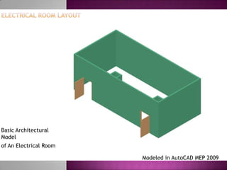 Basic Architectural
Model
of An Electrical Room

                        Modeled in AutoCAD MEP 2009
 