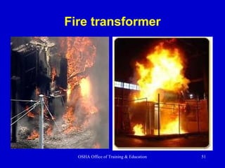 Fire transformer
OSHA Office of Training & Education 51
 