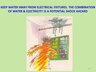 KEEP WATER AWAY FROM ELECTRICAL FIXTURES. THE COMBINATION
OF WATER & ELECTRICITY IS A POTENTIAL SHOCK HAZARD
TANGEDCO 86
 