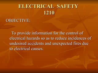 ELECTRICAL SAFETY power point .ppt