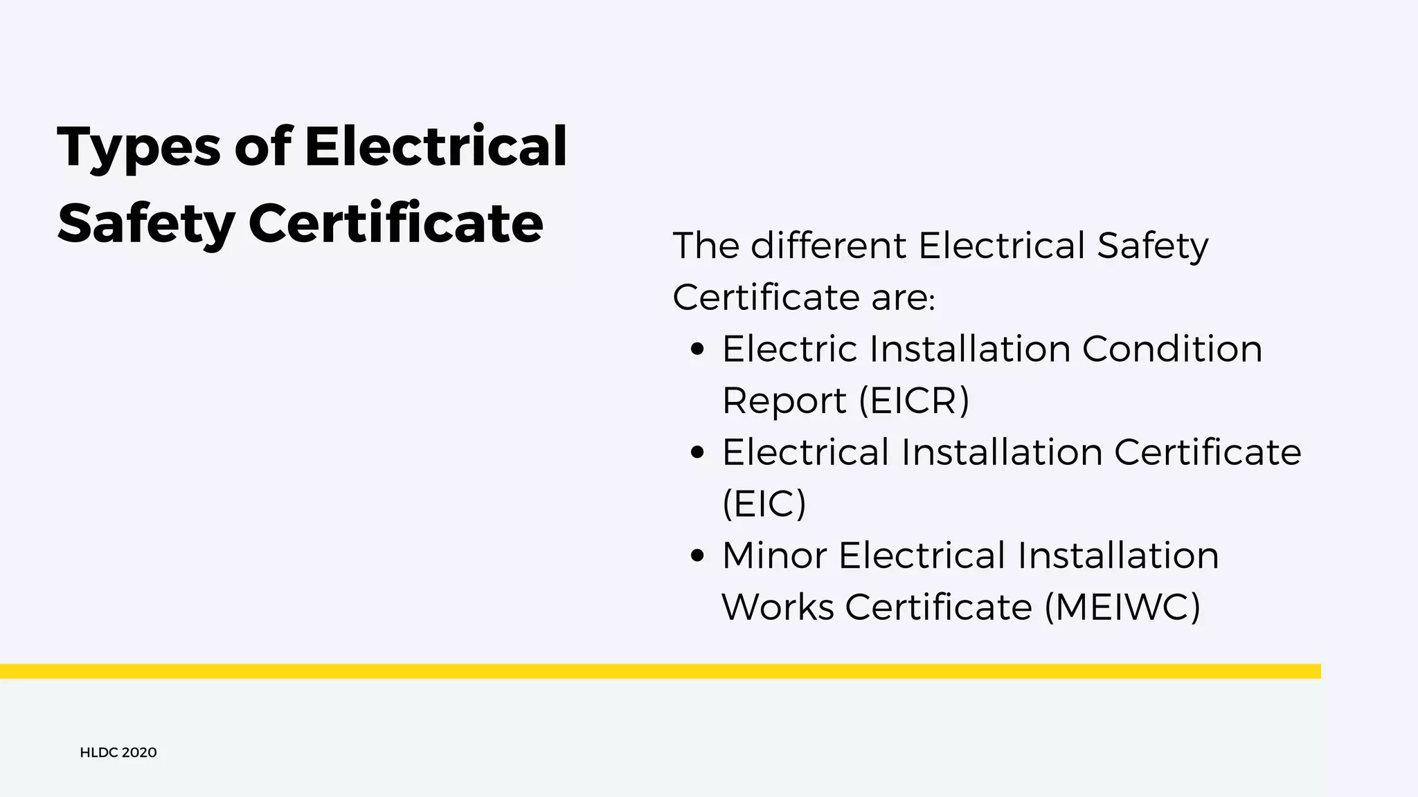 Electrical safety certificate cost in London PPT