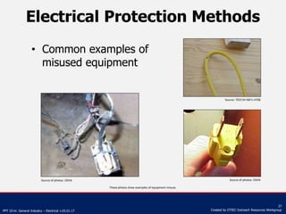 PPT 10-hr. General Industry – Electrical v.03.01.17
37
Created by OTIEC Outreach Resources Workgroup
Electrical Protection...