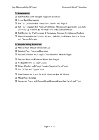 Electrical Shop Drawing Checklist.pdf Electrical shop drawing_01 | PDF