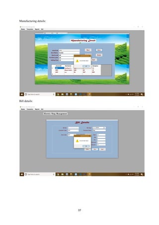 37
Manufacturing details:
Bill details:
 