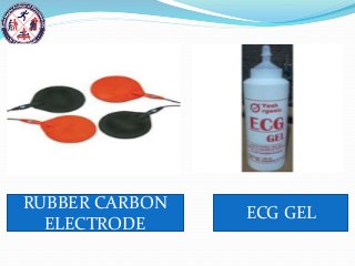 RUBBER CARBON
ELECTRODE
ECG GEL
 