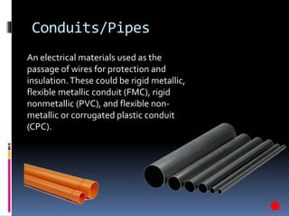 Electrical supplies & materials | PPTX