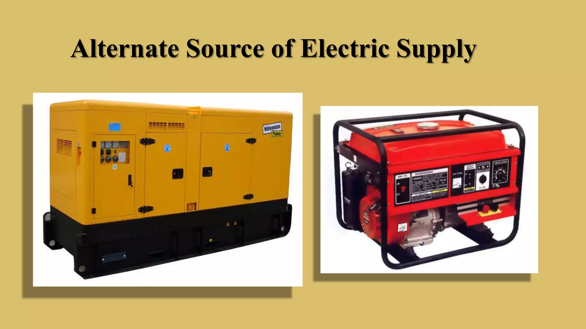 Alternate Source of Electric Supply
 