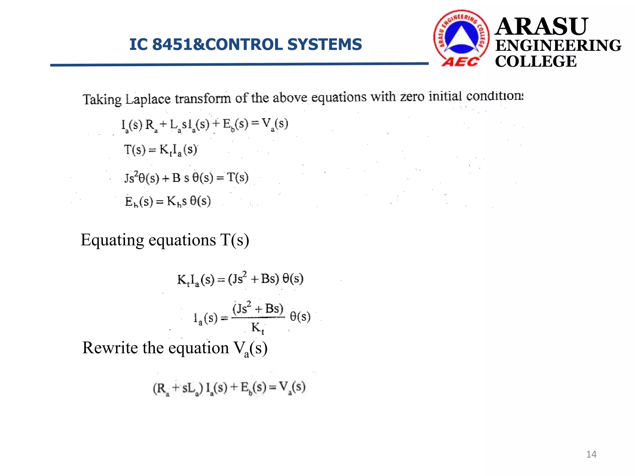 Transfer function of Electrical system PPT