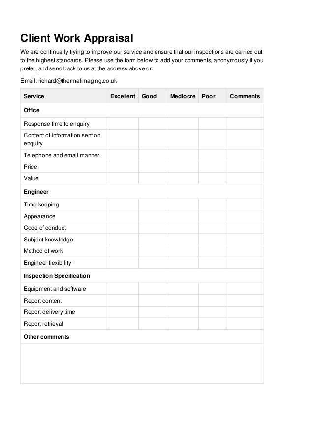 Thermal Imaging Report Template