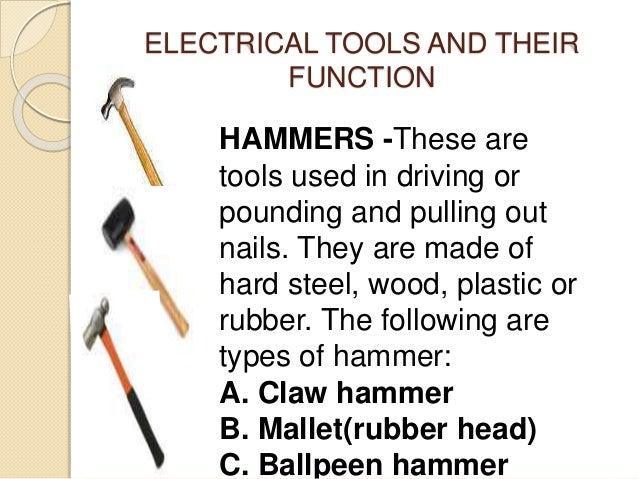 electrical tools and their uses with picture