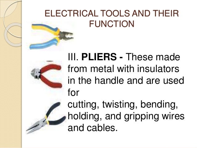 Electrical tools and its function