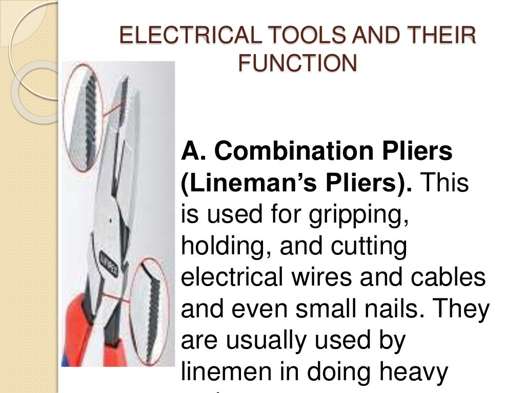 Electrical tools and its function
