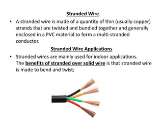 Stranded Wire Example Basics Of Electrical Wires & Cables - Residential & Commercial Projects ...