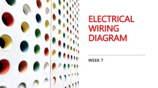 ELECTRICAL
WIRING
DIAGRAM
WEEK 7
 