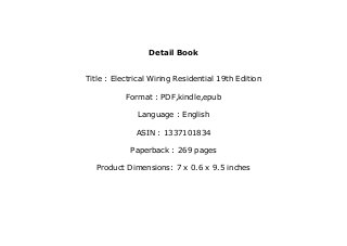Download P D F Electrical Wiring Residential 19th Edition E Books On