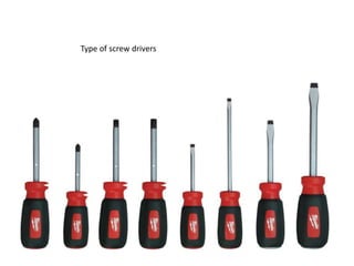 Type of screw drivers
 
