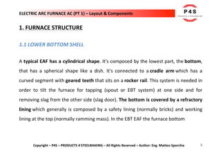 Eaf Design ELECTRIC ARC FURNACE AC (PART 1) - Layout & Components (steel ...