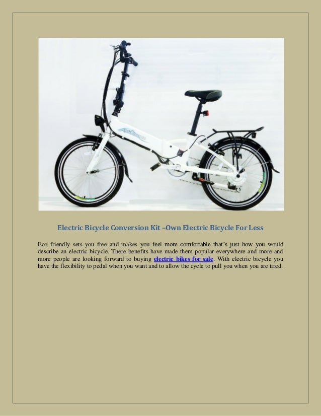 pedal bike electric conversion kit