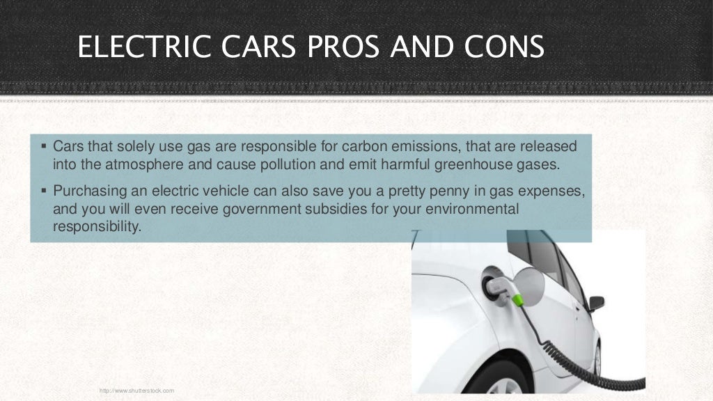 Electric cars pros and cons
