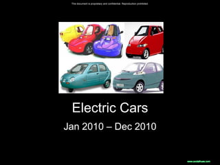 This document is proprietary and confidential. Reproduction prohibited.




 Electric Cars
Jan 2010 – Dec 2010
 