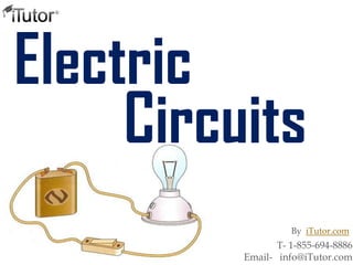 Electric
Circuits
T- 1-855-694-8886
Email- info@iTutor.com
By iTutor.com
 