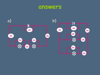 answers 
aa)) bb)) 
6V 
4A 4A 
3V 3V 
6V 
4A 4A 
6V 
6V 
2A 
2A 
4A 
