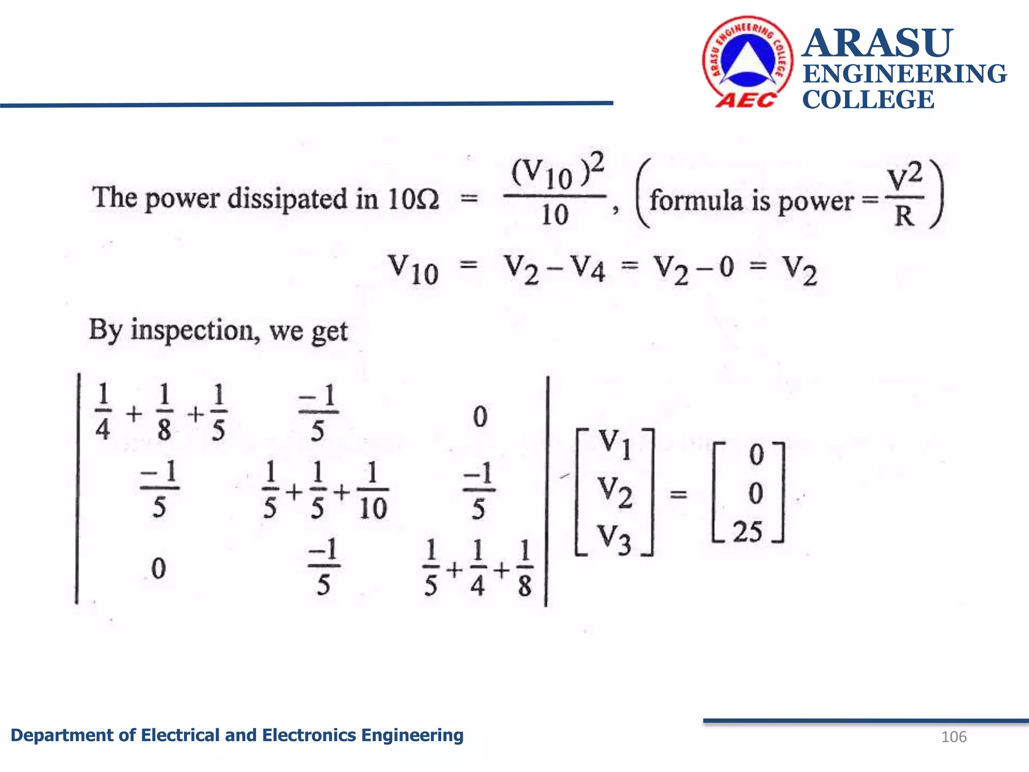ARASU
ENGINEERING
COLLEGE
106
Department of Electrical and Electronics Engineering
 