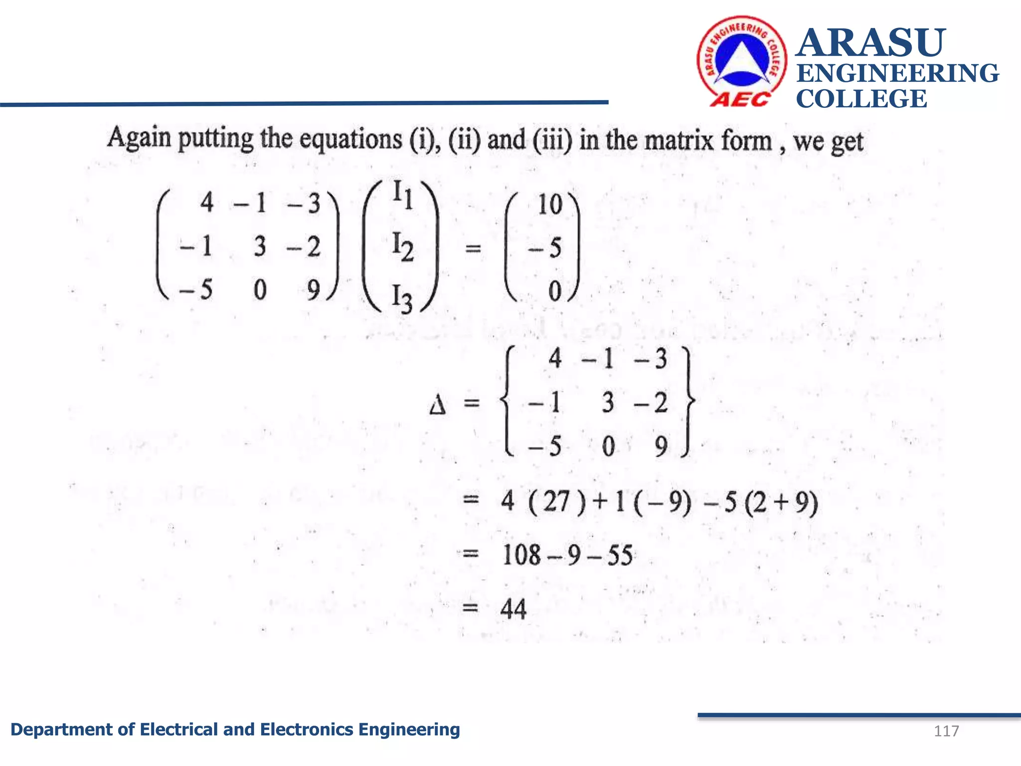 ARASU
ENGINEERING
COLLEGE
117
Department of Electrical and Electronics Engineering
 