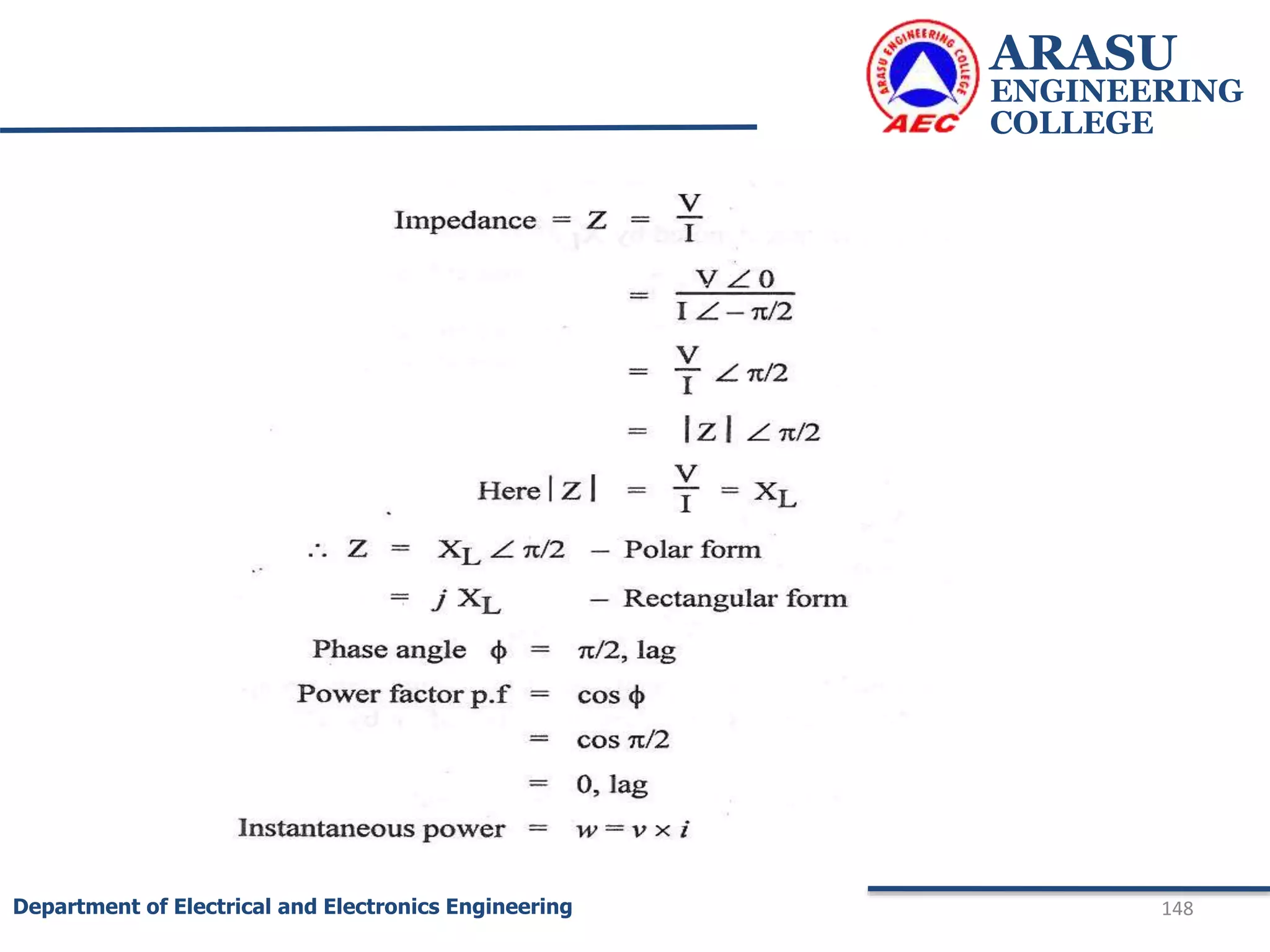 ARASU
ENGINEERING
COLLEGE
148
Department of Electrical and Electronics Engineering
 