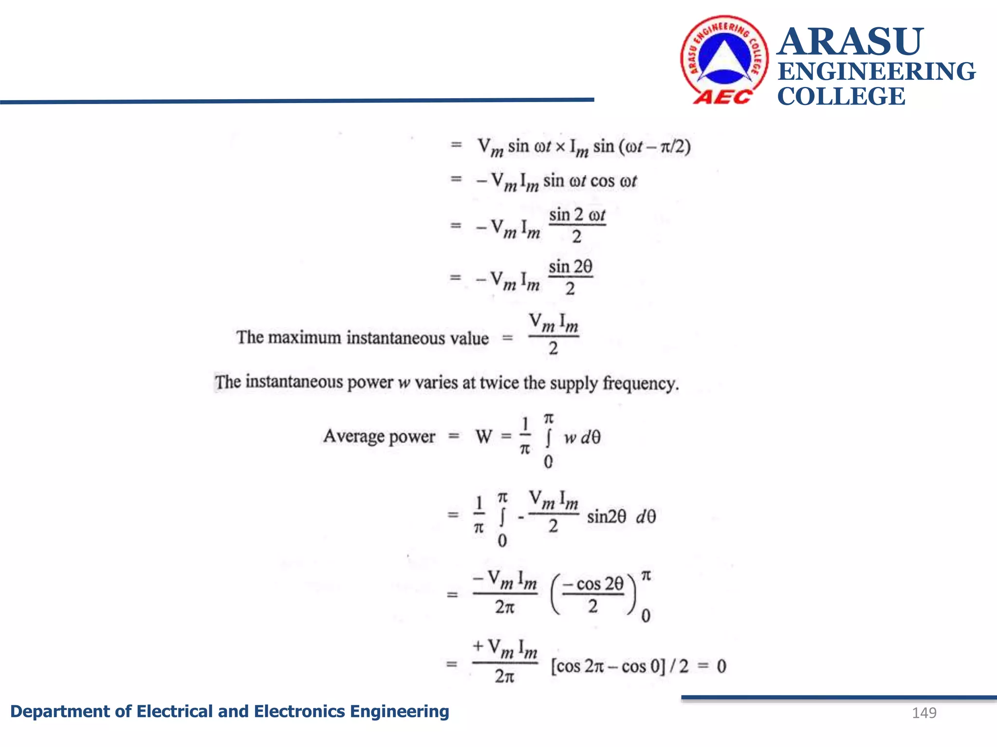 ARASU
ENGINEERING
COLLEGE
149
Department of Electrical and Electronics Engineering
 