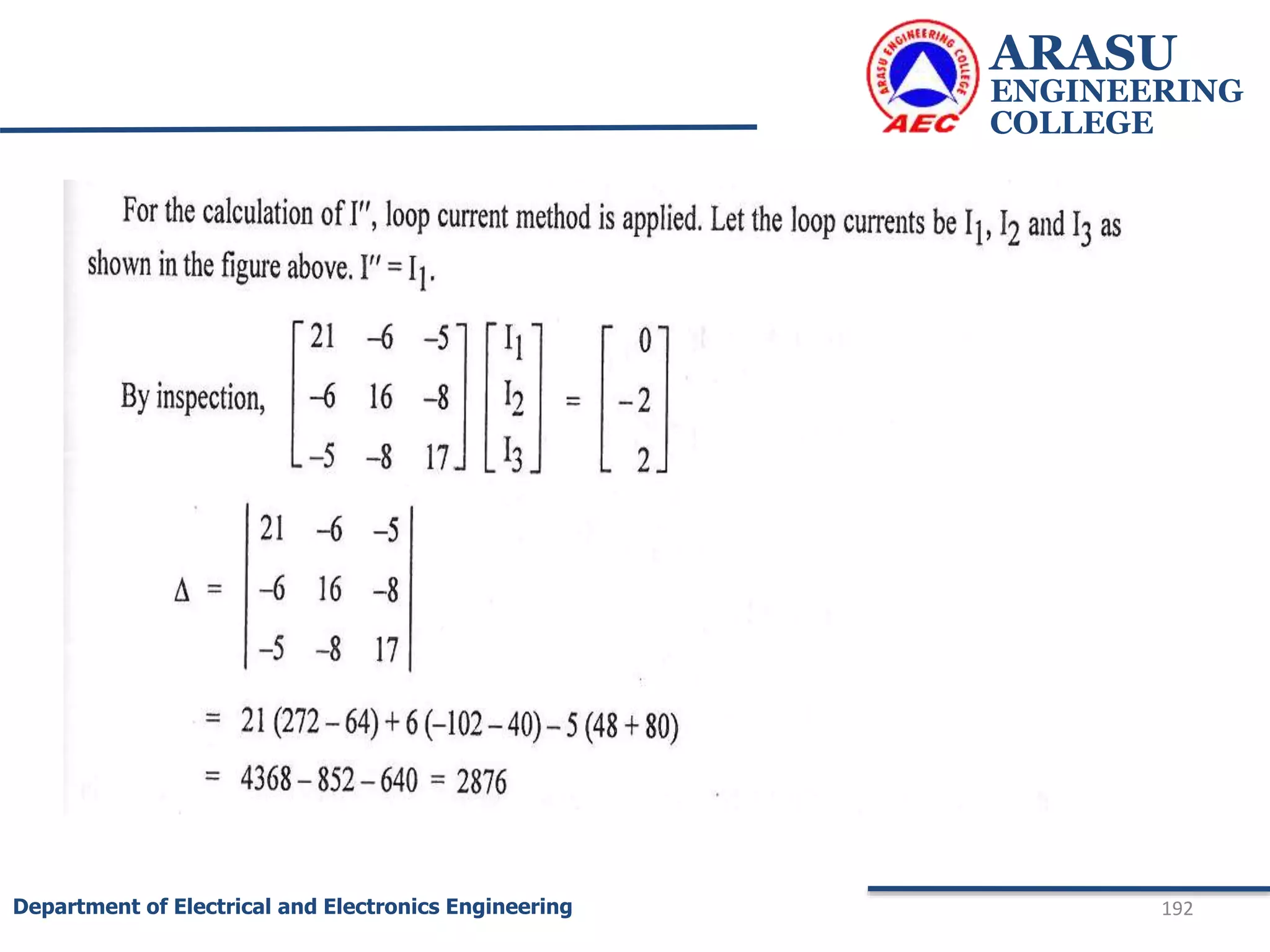 ARASU
ENGINEERING
COLLEGE
192
Department of Electrical and Electronics Engineering
 