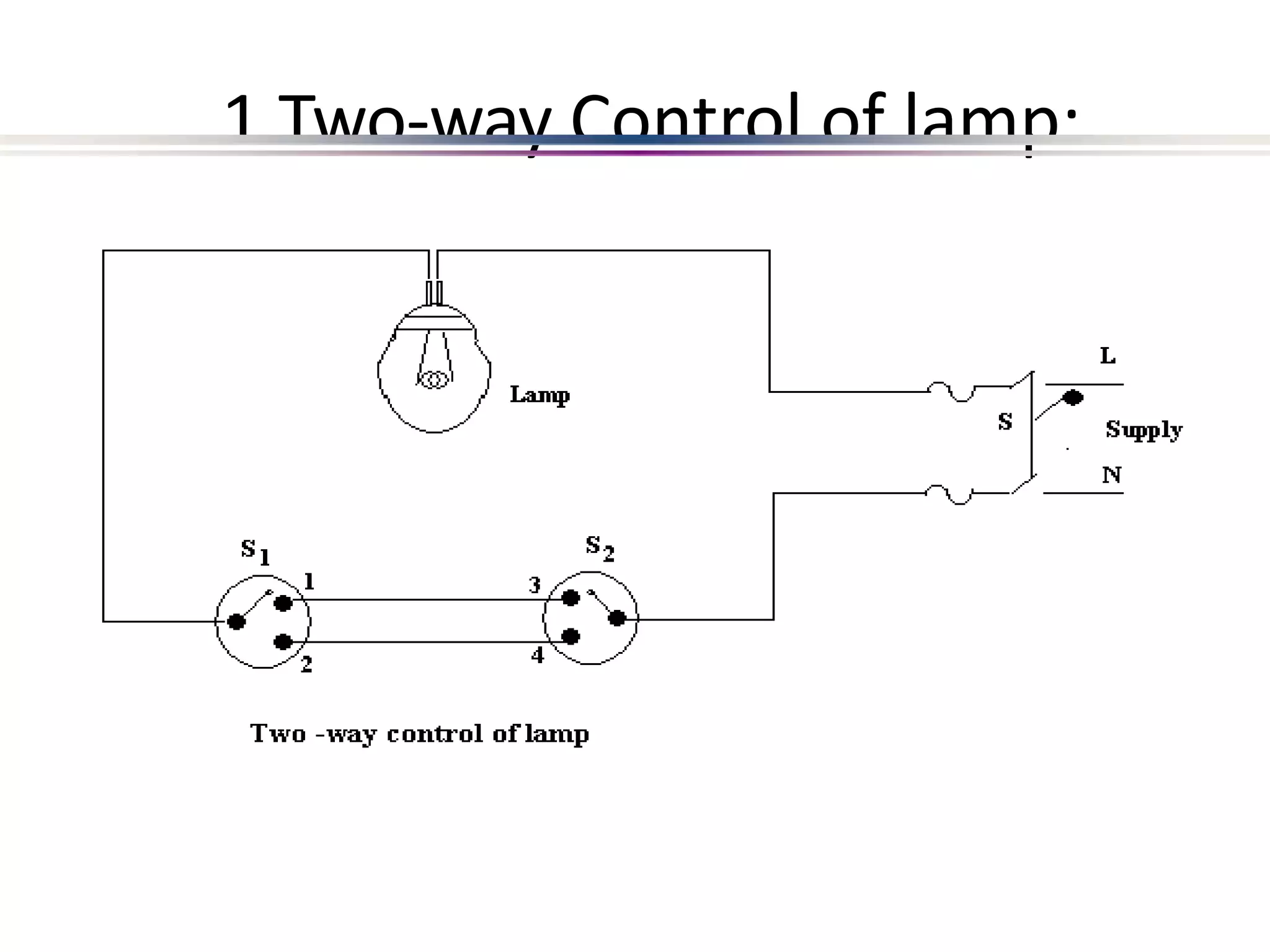 1 Two-way Control of lamp:
 