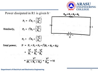 ARASU
ENGINEERING
COLLEGE
42
Department of Electrical and Electronics Engineering
Power dissipated in R1 is given by
 