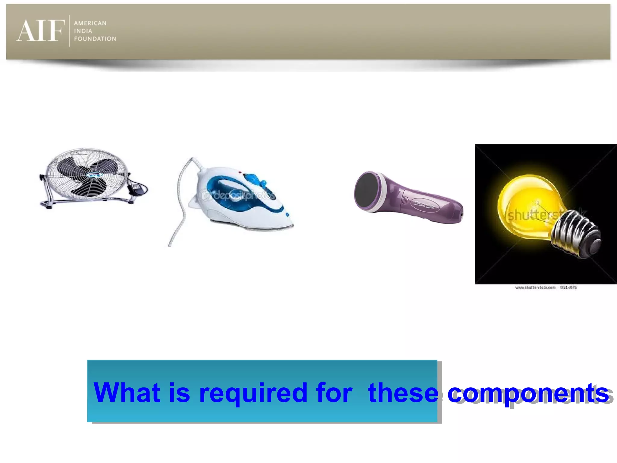 What is required for these components
What is required for these components

 