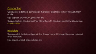 Electric current and its effect