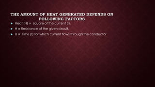 Electric current and its effect