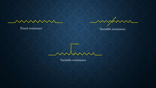 Electric current and resistance class 12 | PPTX