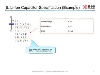 Electric Double-Layer Capacitor(EDLC) of Simple Model using PSpice | PPT