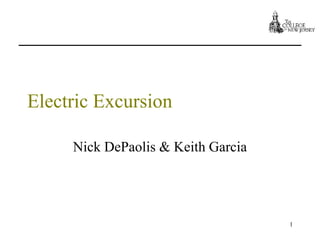 Electric Excursion
Nick DePaolis & Keith Garcia
1
 
