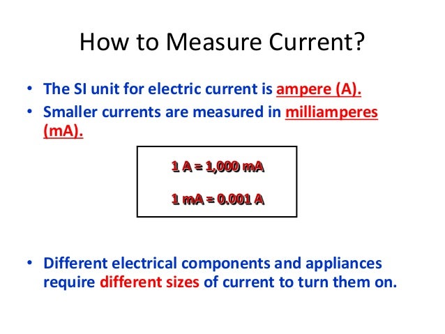 Ampere Unit Of Electric Current