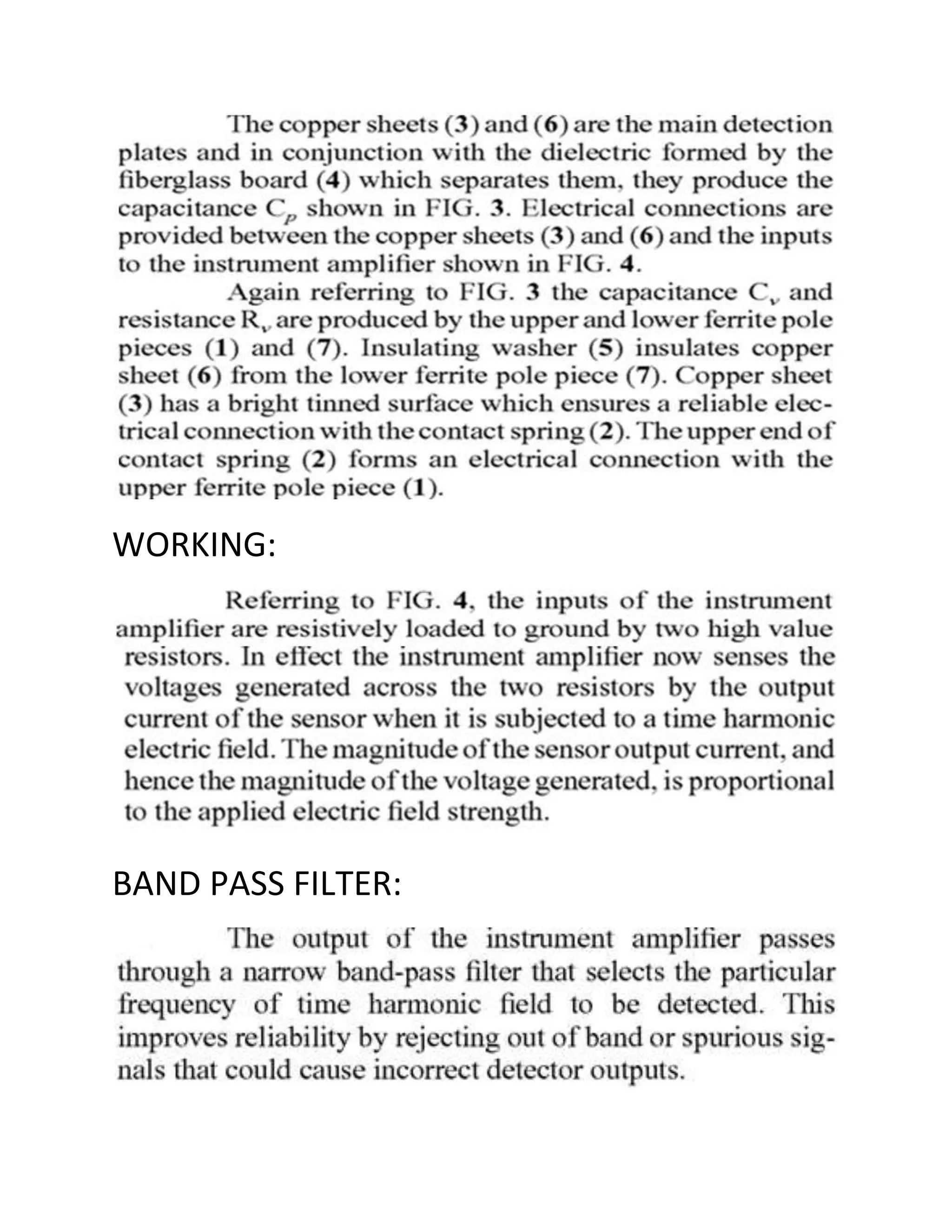 WORKING:
BAND PASS FILTER:
 