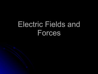Electric Fields and Forces 