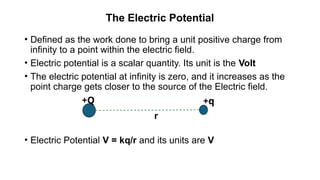 V Kq R Electric+Fields+and+Electric+Potential.pptx