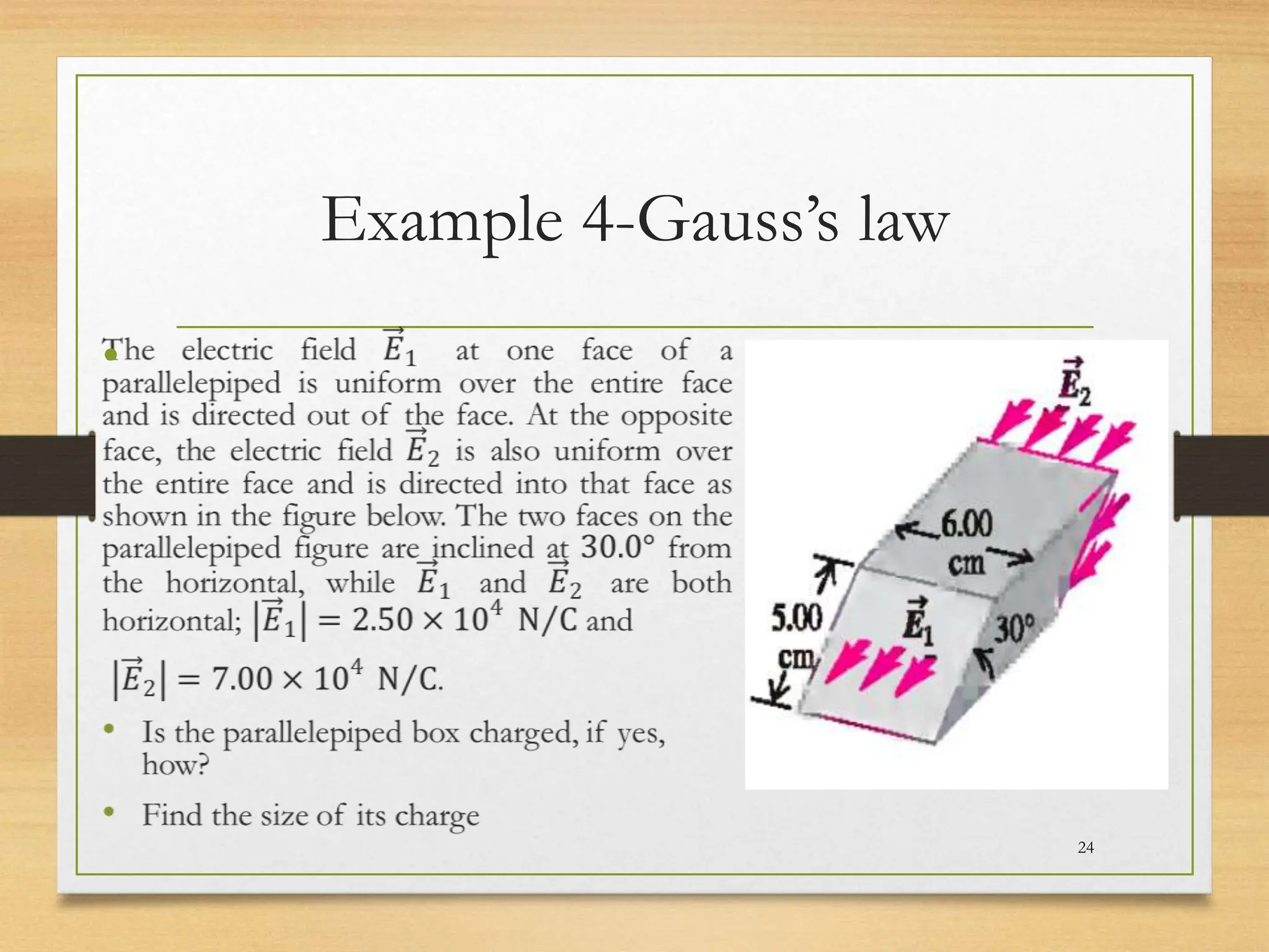 Example 4-Gauss’s law
•
24
 