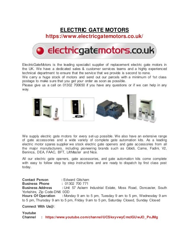 Electric Gate Motors