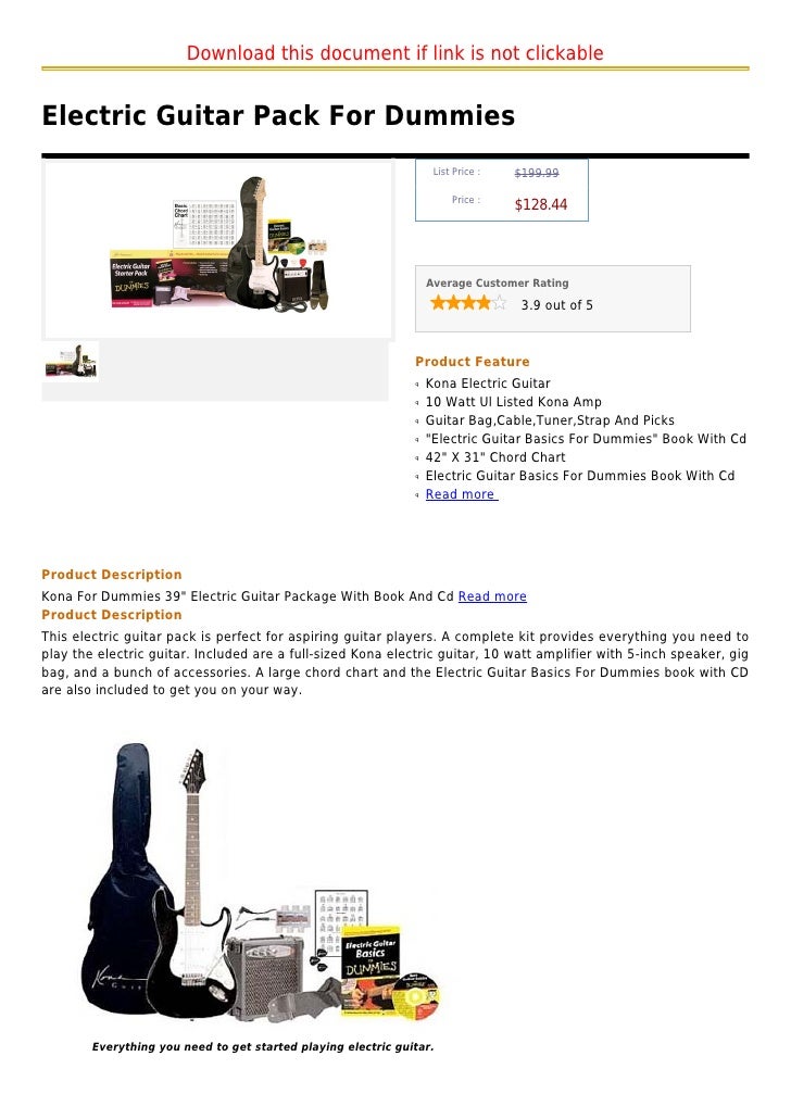Electric guitar pack for dummies