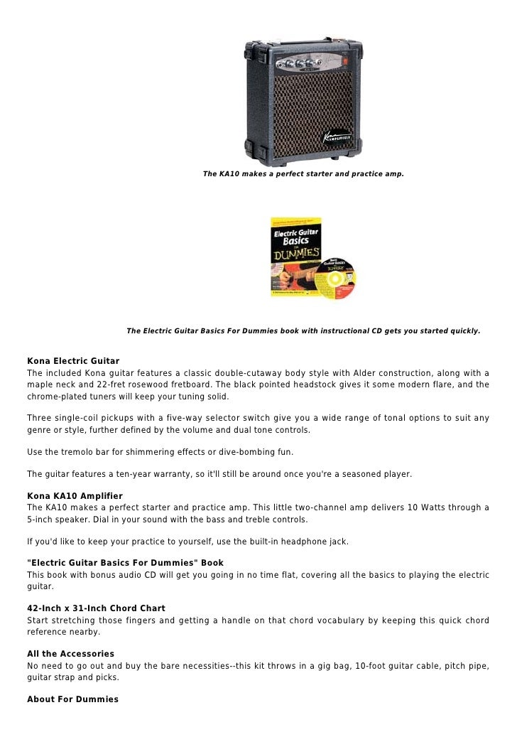 Electric guitar pack for dummies