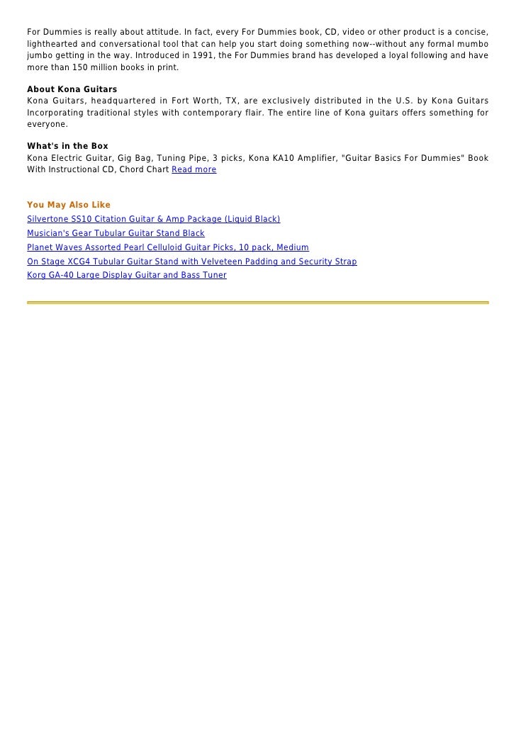 Electric guitar pack for dummies